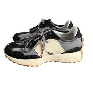 New Balance 327 Sneakers Black Gray Cream Casual Trainers Tennis Shoes Mens 5